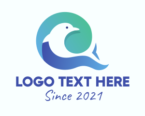 Sea Creature - Dolphin Letter Q logo design