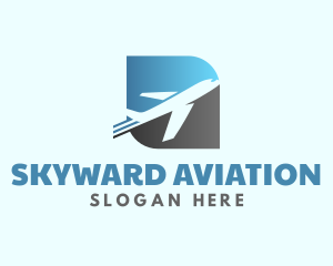 Plane Aeronautics Pilot Flight logo design