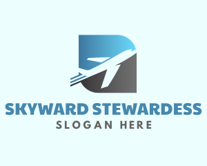 Stewardess - Plane Aeronautics Pilot Flight logo design