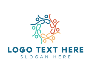 Ngo - Colorful People Group logo design