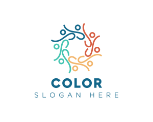 Association - Colorful People Group logo design