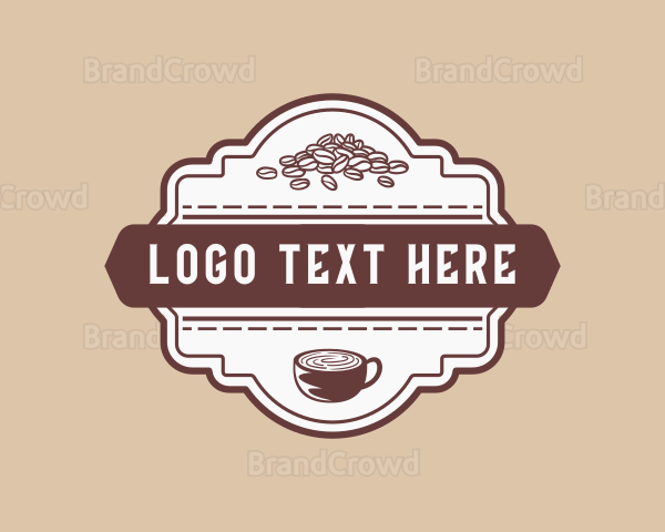 Coffee Bean Cup Cafe Logo