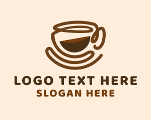 Caffeine - Coffee Cup Cafe logo design