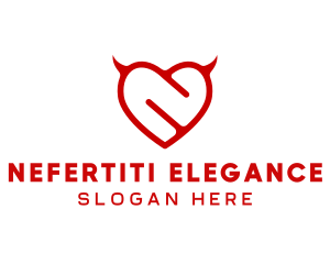 Sexy Dating Heart Letter N logo design