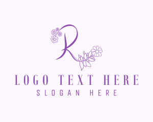 Cosmetology - Beauty Flower Letter R logo design