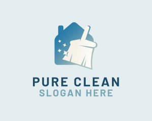 Shiny House Cleaning logo design