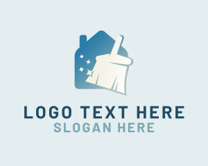 House - Shiny House Cleaning logo design