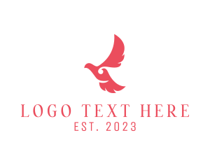 Avian - Feminine Dove Flying logo design