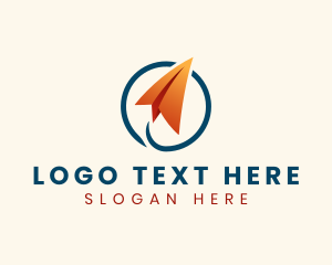 Vacation - Paper Plane Logistics Courier logo design