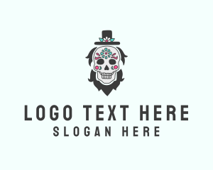 Hat Skull Man  Logo