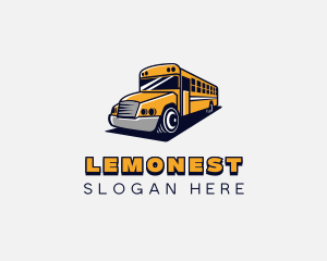 Transport - School Bus Vehicle logo design