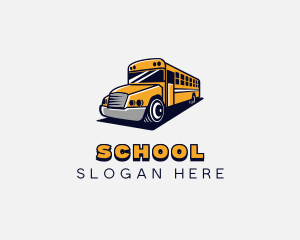 School Bus Vehicle logo design