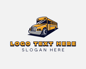 Tour - School Bus Vehicle logo design