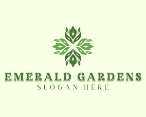 Eco Herbal Leaves logo design