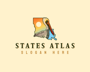 Louisiana Pelican Bird logo design