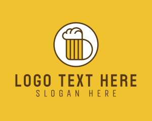 Beer Mug Letter B logo design