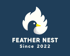 Feather Duck Beak logo design