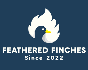 Feather Duck Beak logo design