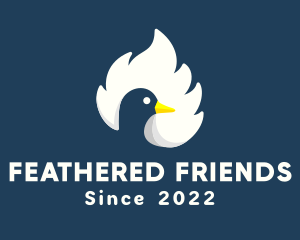 Feather Duck Beak logo design