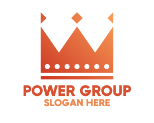 Orange - Gradient Crown Monarch logo design