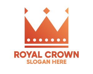 Gradient Crown Monarch logo design