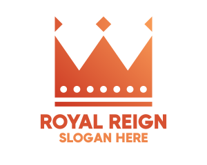 Reign - Gradient Crown Monarch logo design