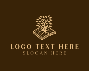 Library - Learning Book Tree logo design