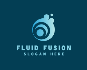 Water Sanitation Bubbles logo design