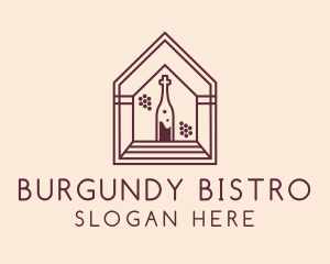 Burgundy - Wine Grapes Chapel logo design