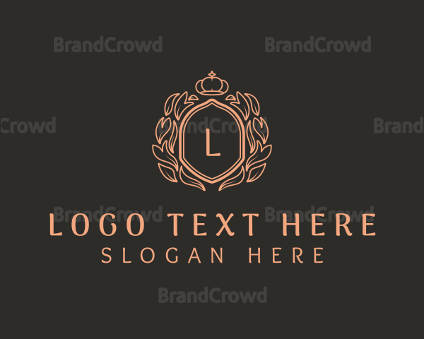 Shield Wreath Crown Logo