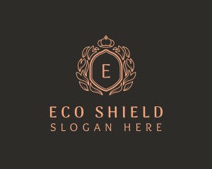 Shield Wreath Crown logo design