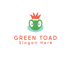 Toad - Royal Frog Crown logo design