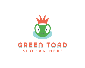 Royal Frog Crown logo design