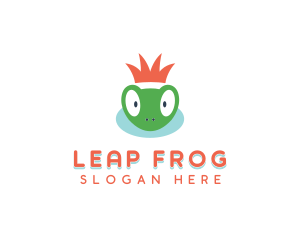 Royal Frog Crown logo design