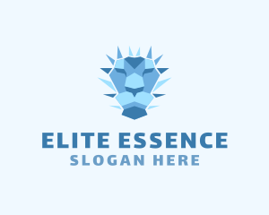 Game - Geometric Ice Lion logo design