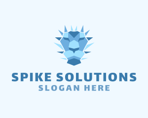 Spike - Geometric Ice Lion logo design