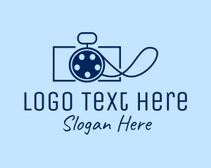 Film Camera - Camera Film Reel logo design