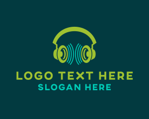 Headset - Audio Music Headphones logo design