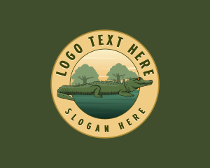 Zoo - Alligator Crocodile Nature logo design