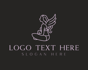 Lingerie - Beautiful Woman Angel logo design