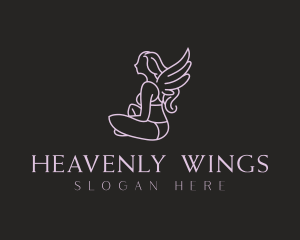 Beautiful Woman Angel logo design