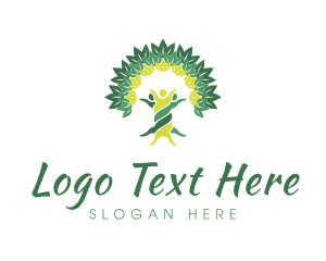 Vegan - Eco Human Nature logo design