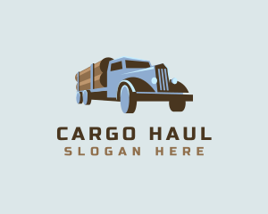 Logging Truck Wood logo design