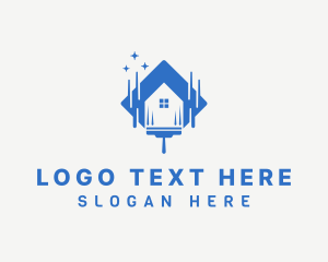 Squegee - Clean Squeegee Housekeeping logo design