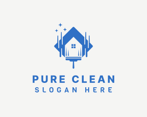 Clean Squeegee Housekeeping logo design