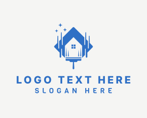 Clean - Clean Squeegee Housekeeping logo design