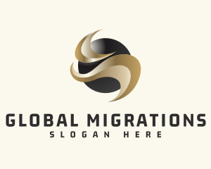 Global Sphere Gradient Business logo design