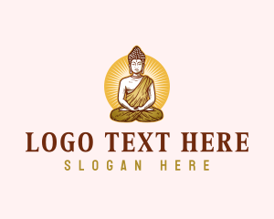 Enlightenment - Yoga Buddhist Meditation logo design