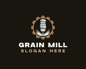 Industrial Milling Machine logo design