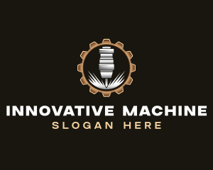 Industrial Milling Machine logo design